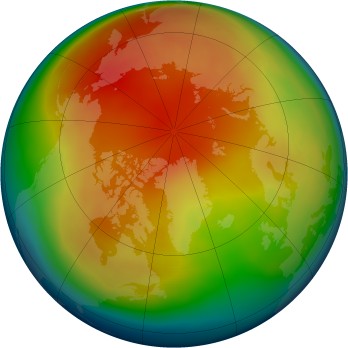 Arctic ozone map for 2006-02